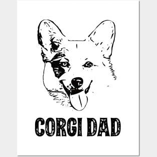 Corgi Dad Pembroke Welsh Corgi Posters and Art